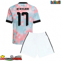 Camisa de Futebol Bélgica Charles De Ketelaere #17 Equipamento Secundário Infantil Mundo 2026 Manga Curta (+ Calças curtas)